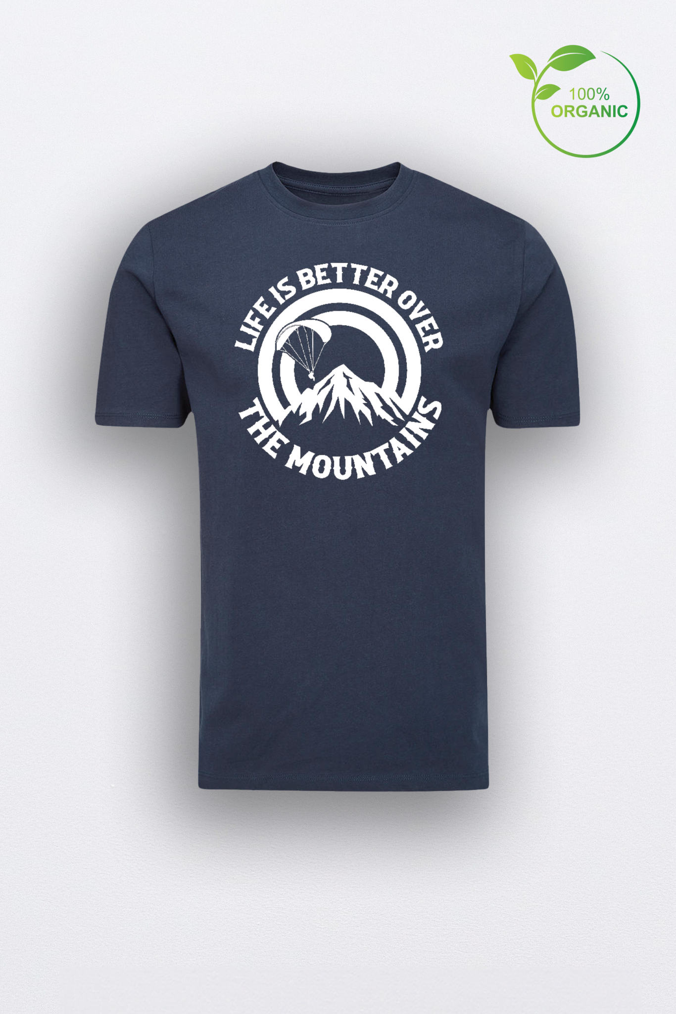"OVER THE MOUNTAIN" ORGANIC T-SHIRT