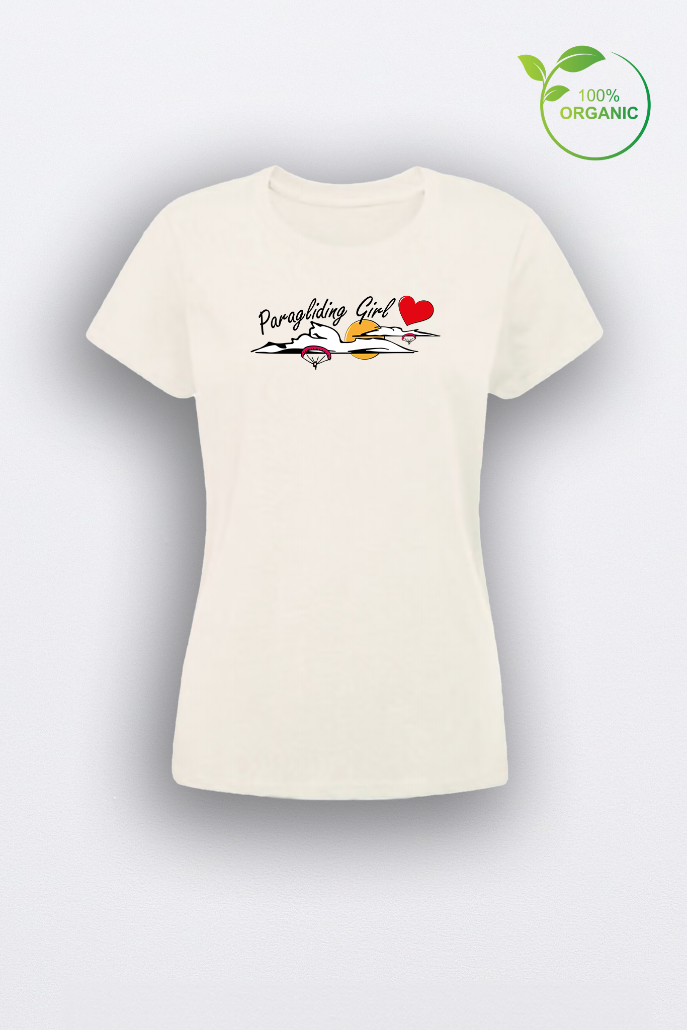 "PARAGLIDING GIRL" ORGANIC T-SHIRT